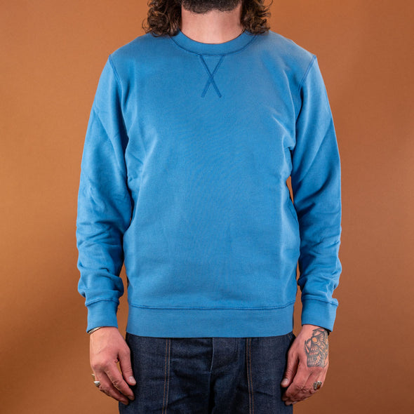 Cotton Loopback Sweatshirt Blue Jean
