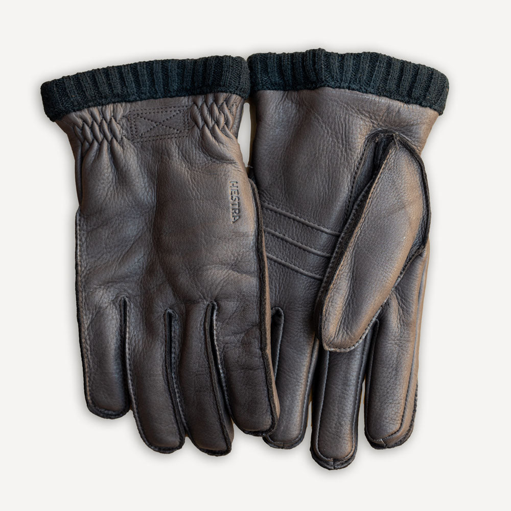 Deerskin Primaloft Handschuhe Dunkelbraun Hestra