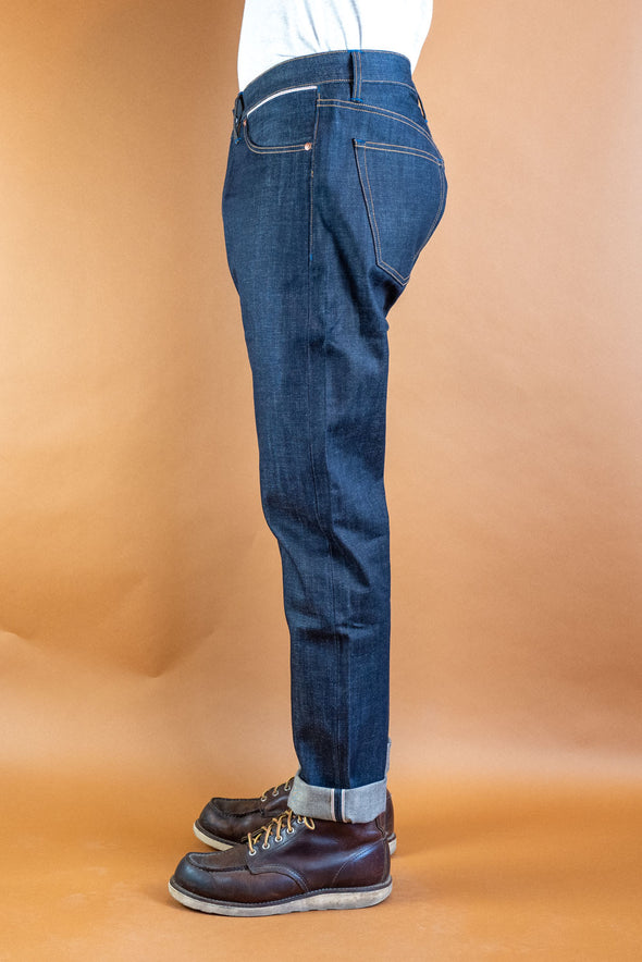 B-04 Relaxed Jeans 13 oz. Brown Cotton Selvedge