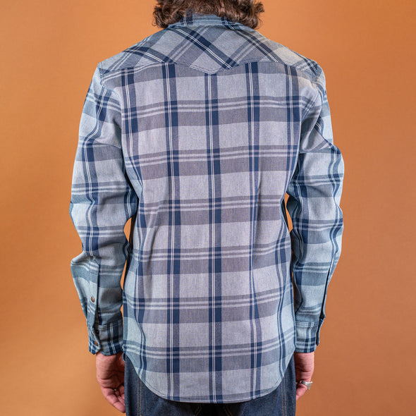 Karohemd gerade Blue/Grey