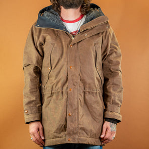 Long Mountain Jacket Waxed Dark Tan