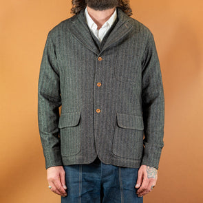 Herringbone Lawyer Jacket Grey