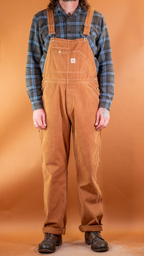Canvas Bib Overall Duck Brown