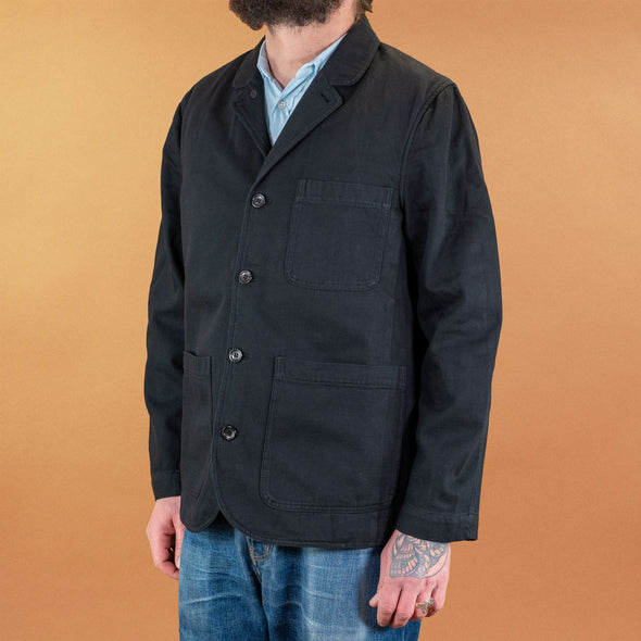 Josef Refined Workwear Jacket Black Slub
