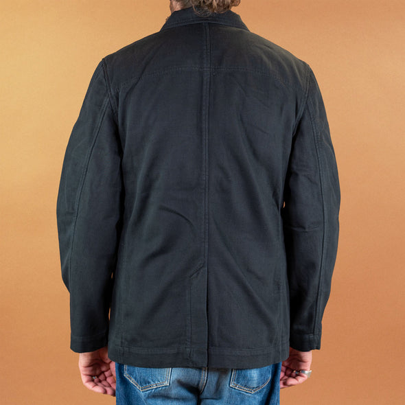 Josef Refined Workwear Jacket Black Slub