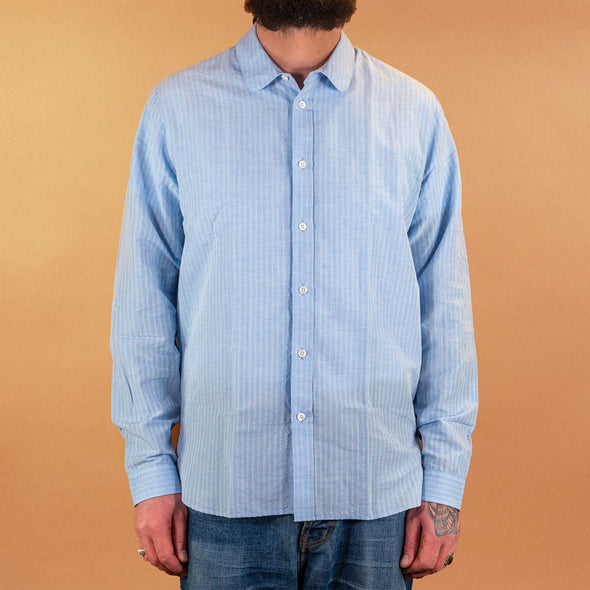Long Sleeve Shirt Round Collart Light Blue