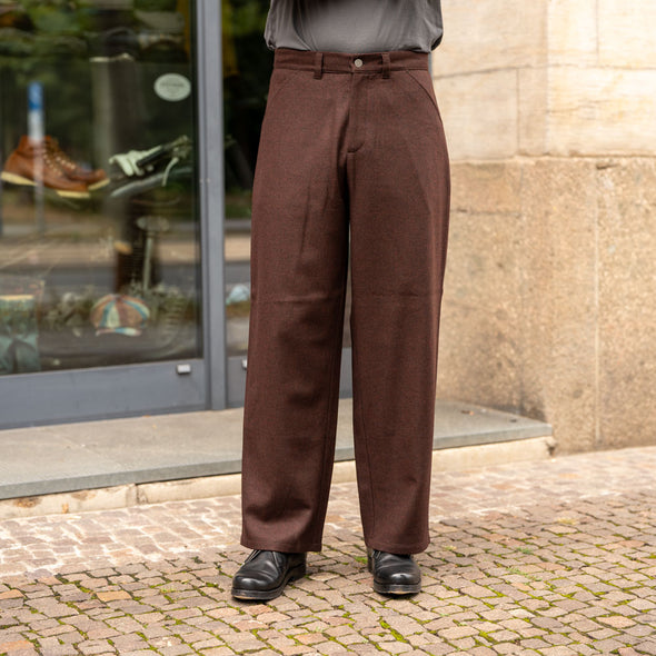 Carlo Trousers Lambswool Marron