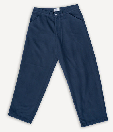Carlo Trousers Eco Flannel Striped Navy