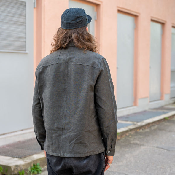 Owe Overshirt Winter Linen Black Olive