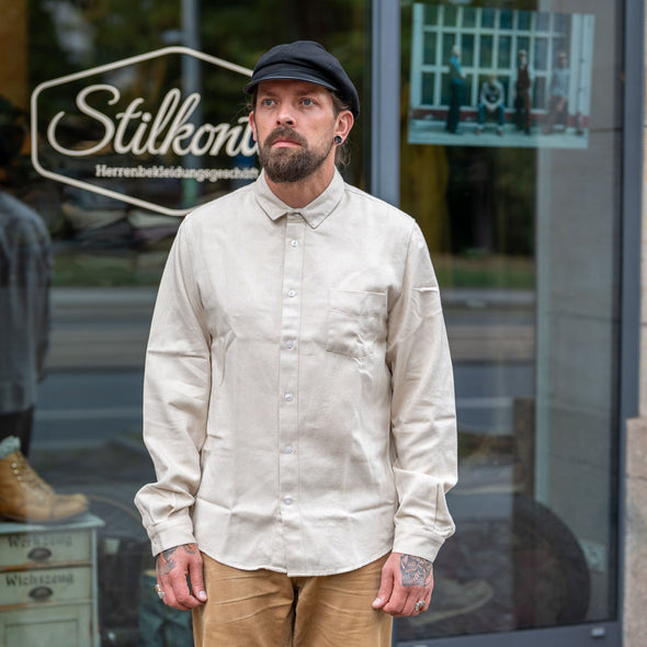Simon Shirt Eco Flannel Light Sand
