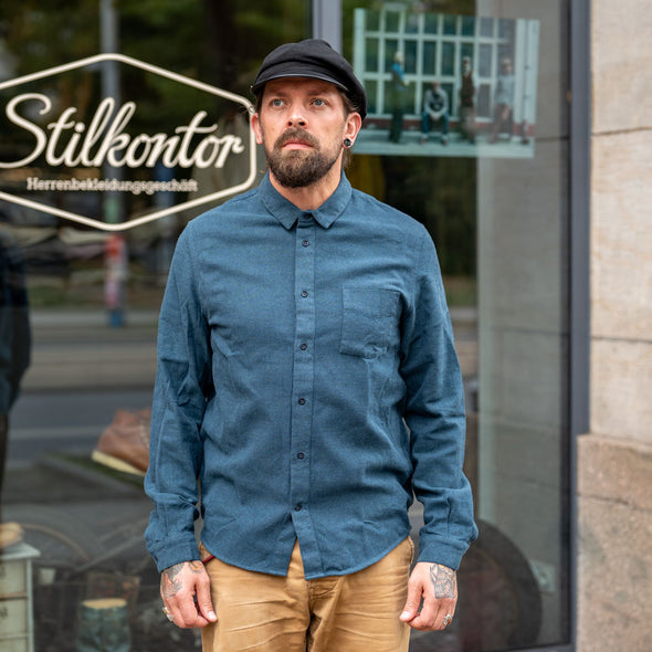 Simon Shirt Eco Flannel Ocean