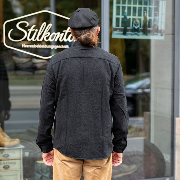 Simon Shirt Eco Flannel Black