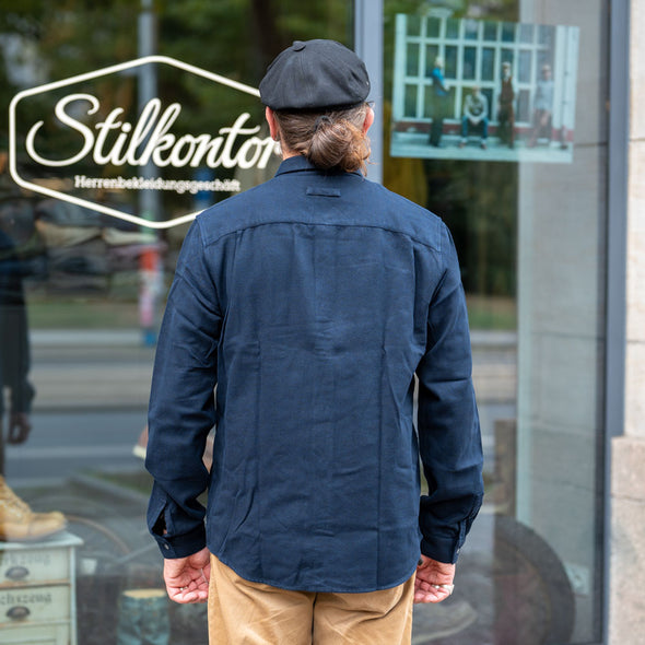 Simon Shirt Eco Flannel Deep Sea