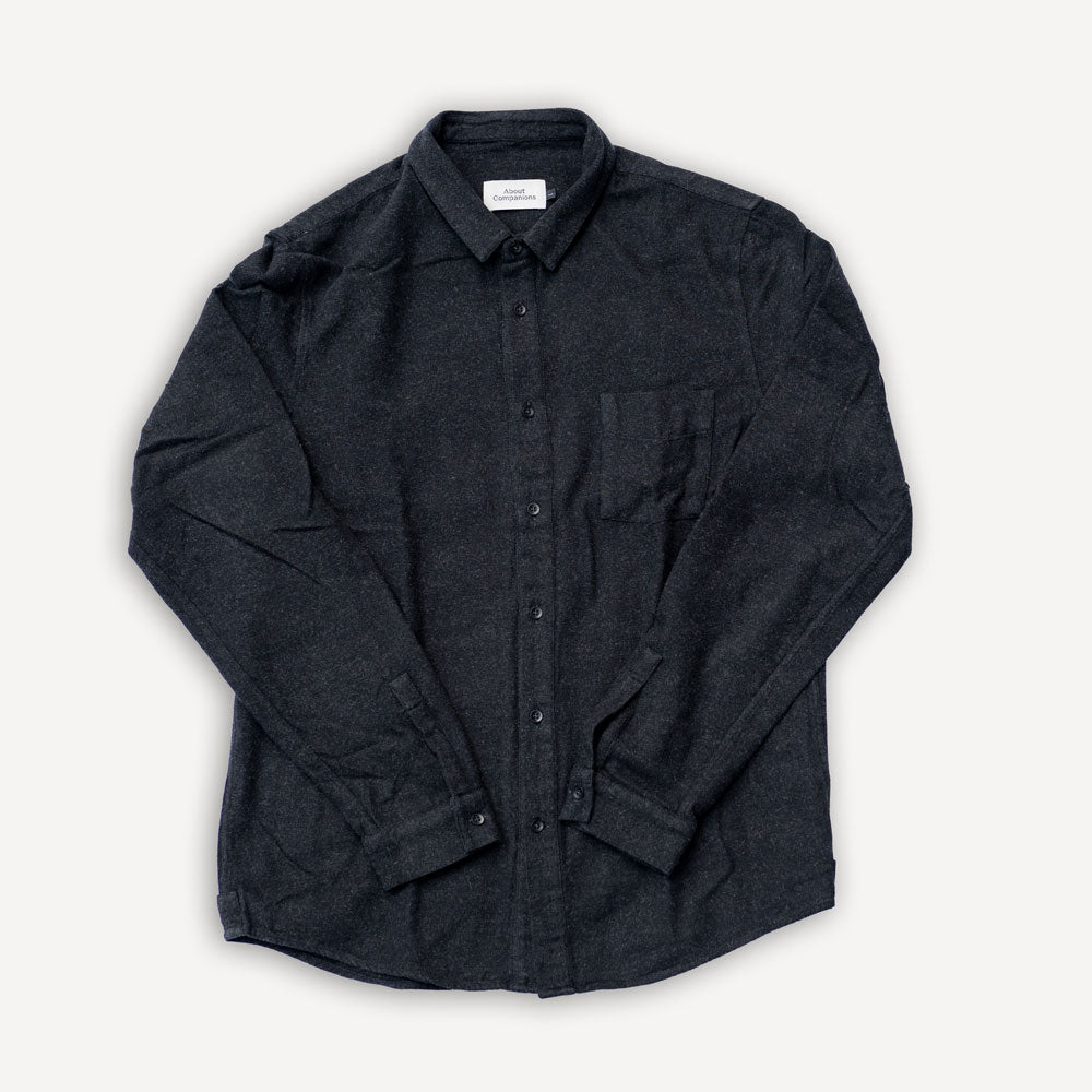 Simon Shirt Eco Flannel Black