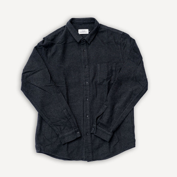 Simon Shirt Eco Flannel Black
