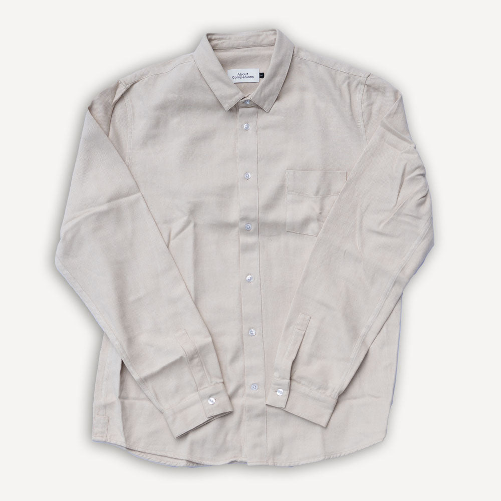 Simon Shirt Eco Flannel Light Sand