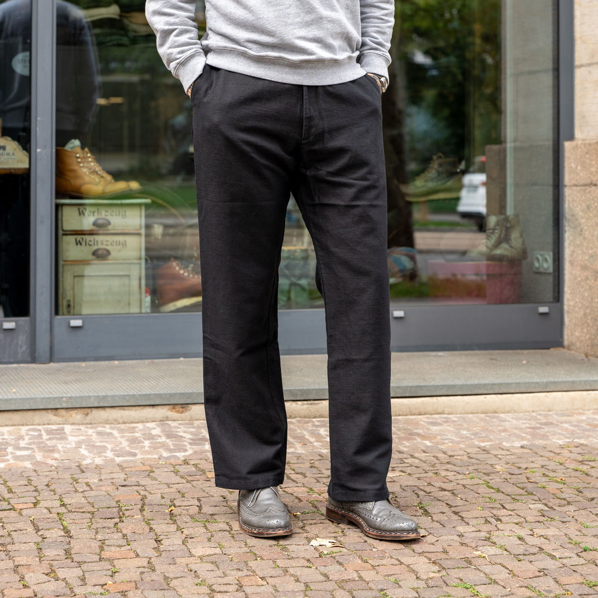 Waban Trousers Winter Linen Black