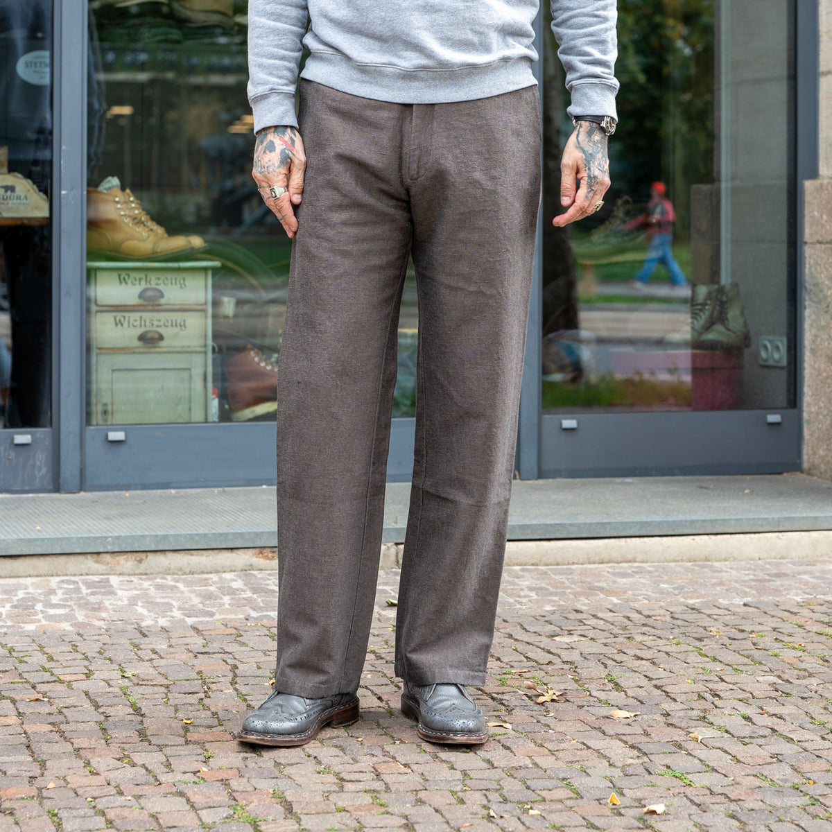 Waban Trousers Winter Linen Taupe