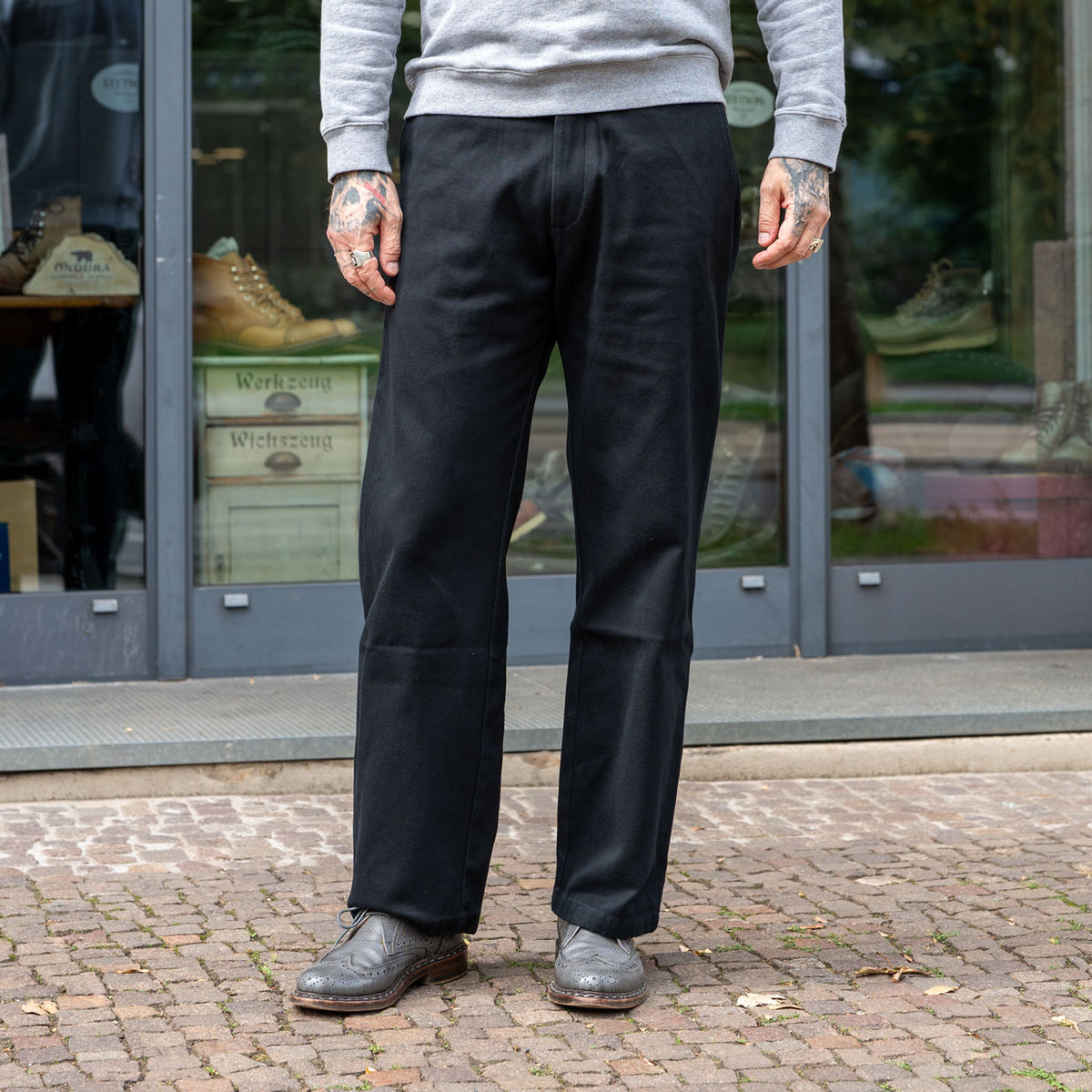 Waban Trousers Eco Moleskin Black