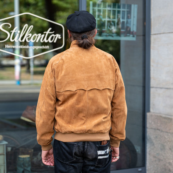 G9 Harrington Suede Jacket Tobacco