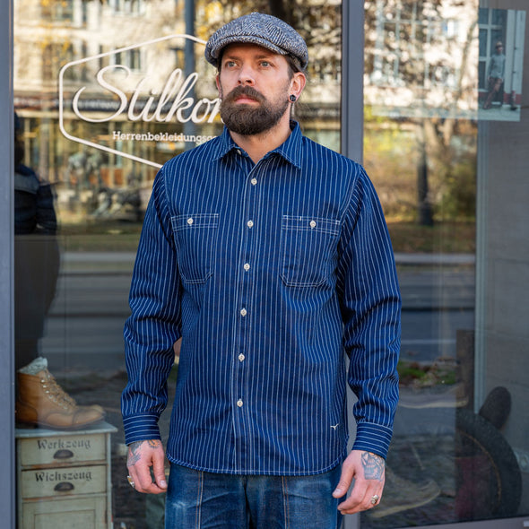 BWS07 Serviceman Shirt 11.5 oz. Indigo Wabash Selvedge Twill