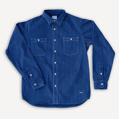 BWS07 Serviceman Shirt 11.5 oz. Indigo Wabash Selvedge Twill