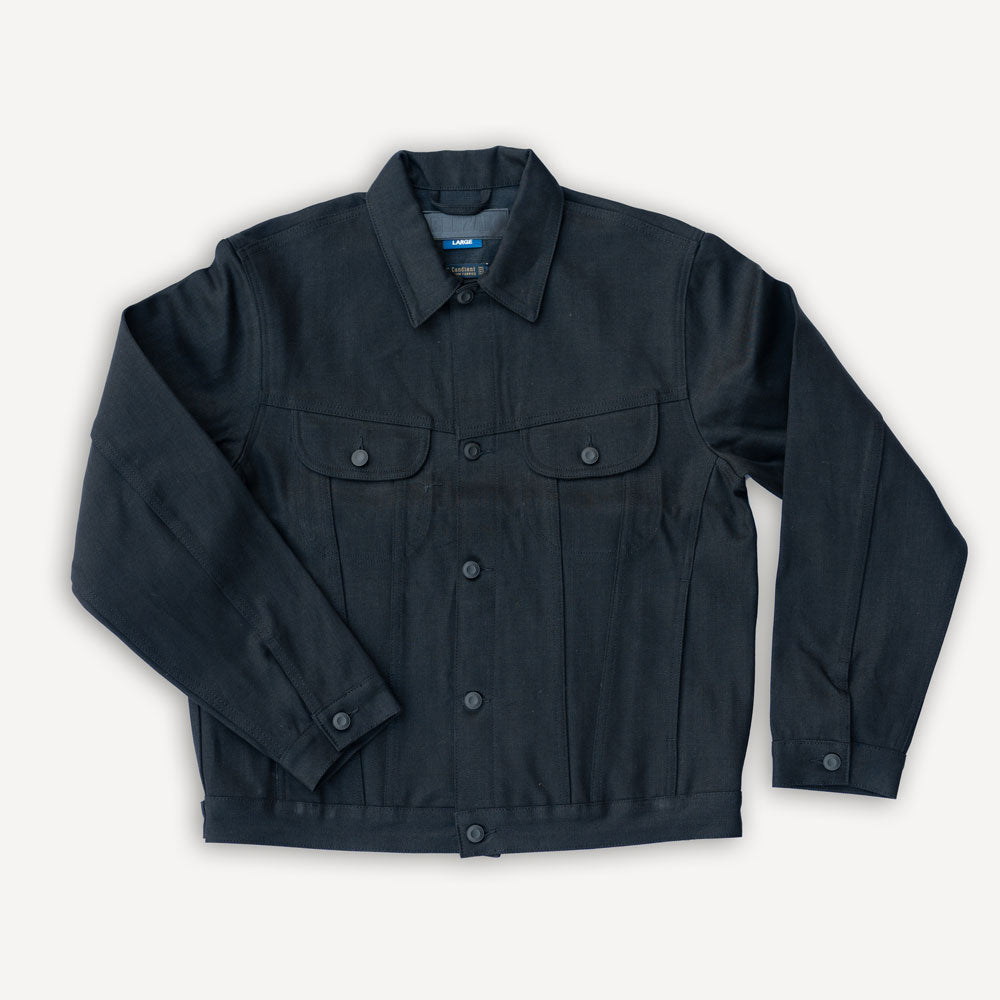 BDJ06 Trucker Jacket 13oz. Black Slub