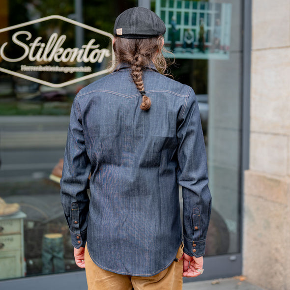 Schmales Blaumann Jeanshemd dunkelblau 8oz.