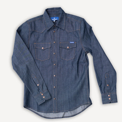 Schmales Blaumann Jeanshemd dunkelblau 8oz.