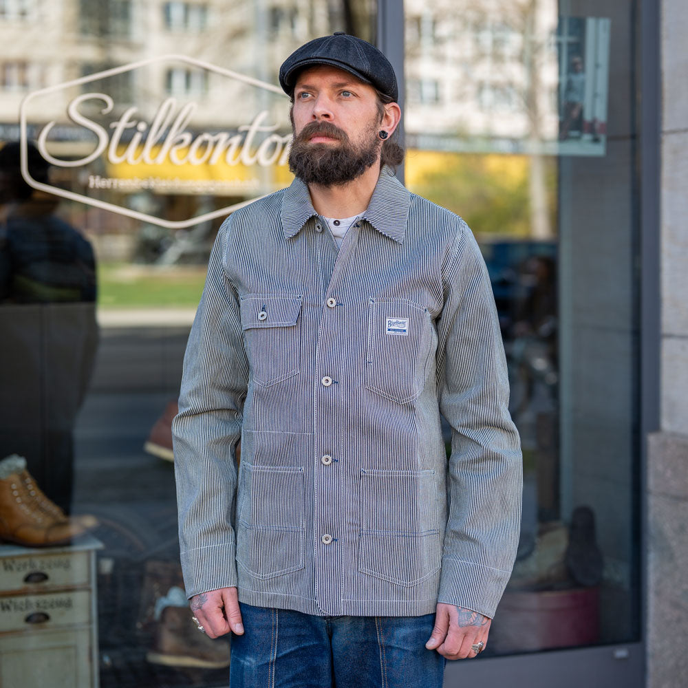 Workjacket Striped White/Blue