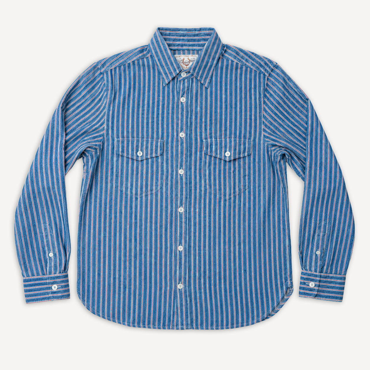 Bodie Shirt Selvedge Stripe Blue