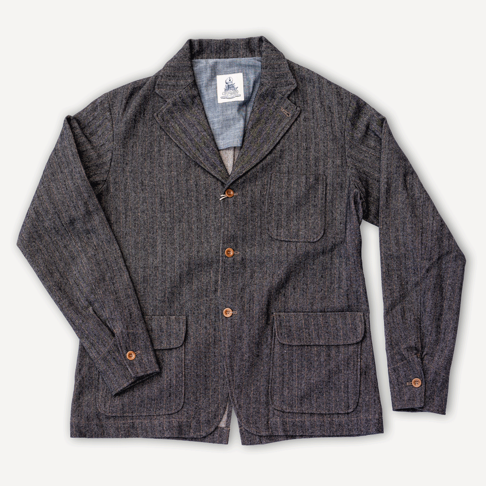 Herringbone Lawyer Jacket Grey