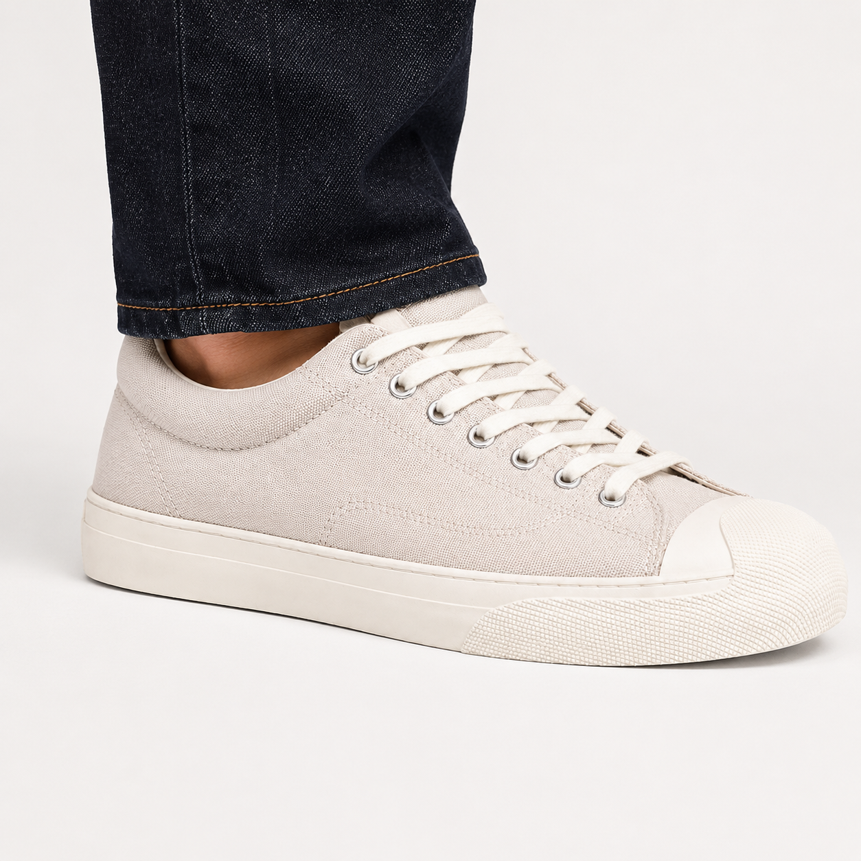 ST-02 Canvas Sneakers Hellgrau