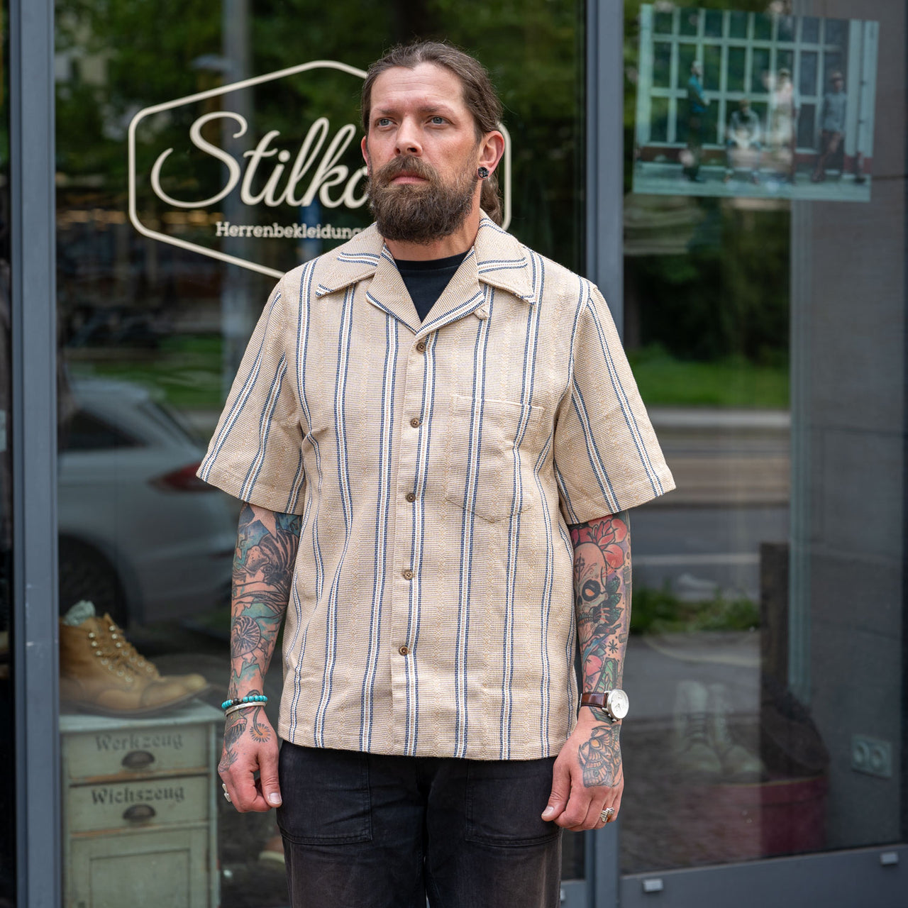 Chemise Short Sleeve 50´s Beige