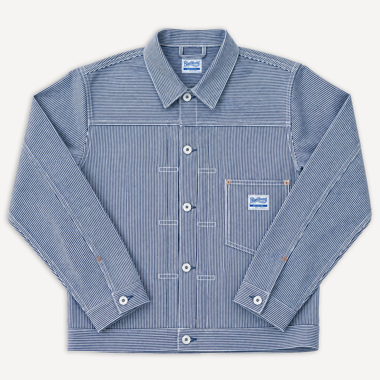 Jacket Striped White/Blue