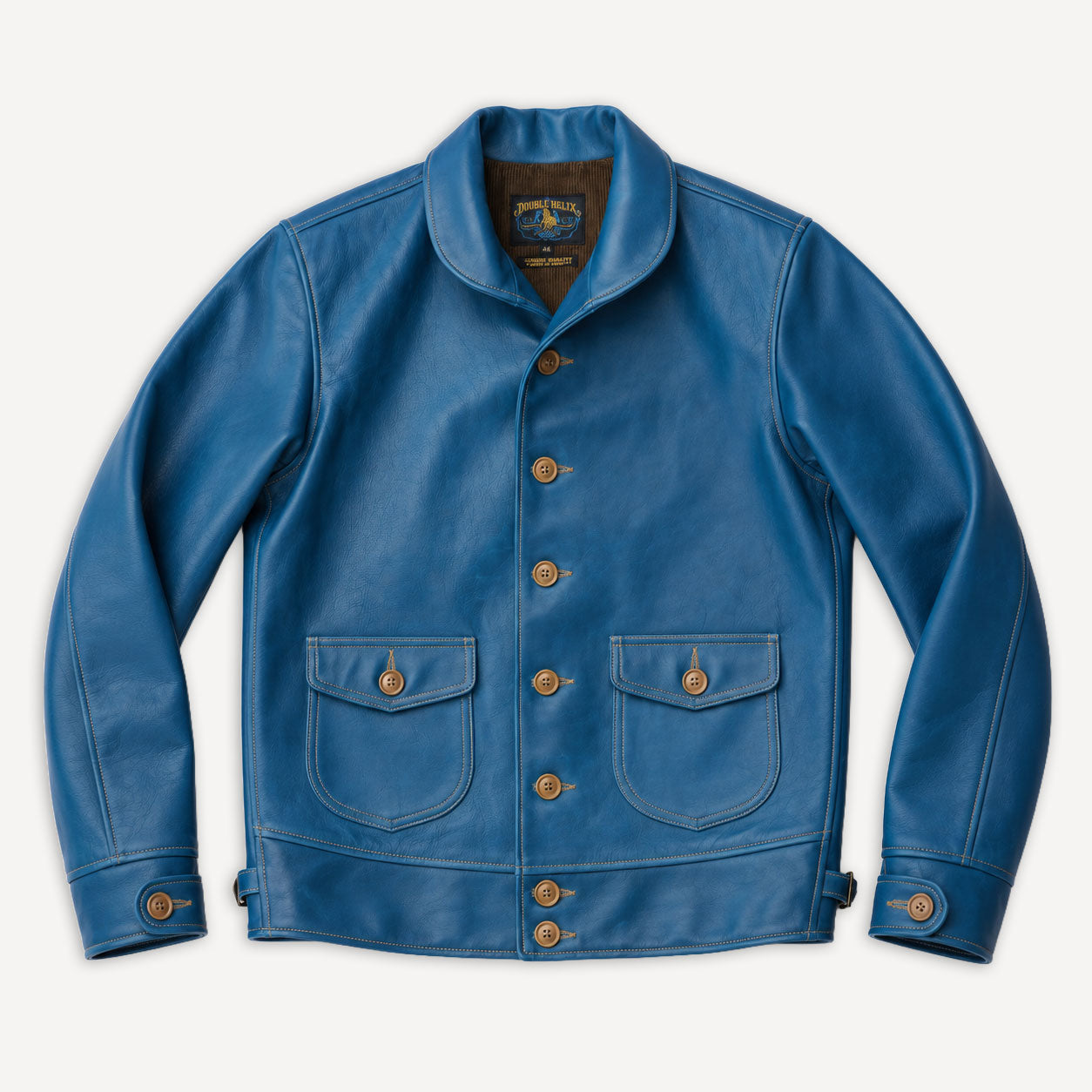 Classic 1920s Horsehide Leather Jacket  Seal Indigo