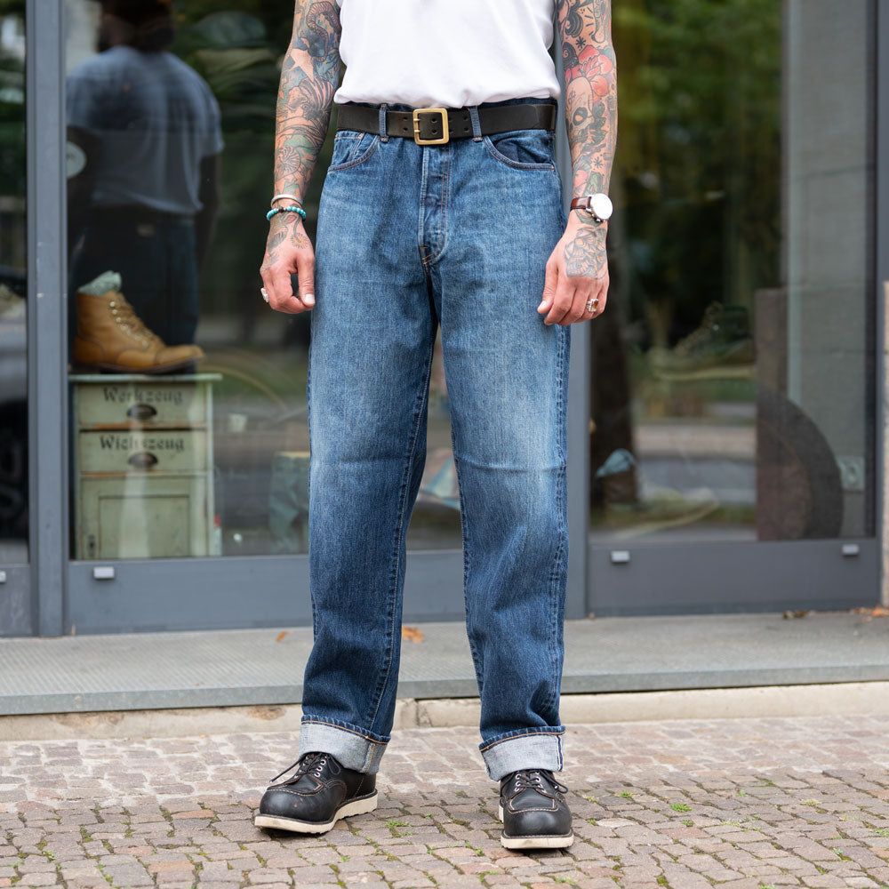 Loose Fit Kurabo 14oz  Red Selvage Blue Dark Used