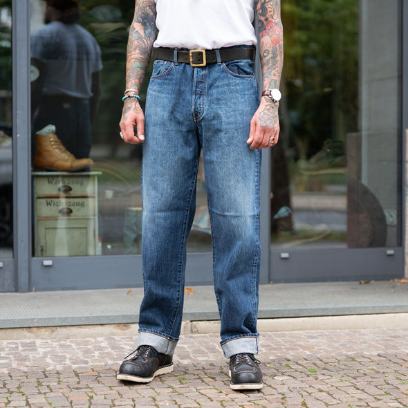 Loose Fit Kurabo 14oz  Red Selvage Blue Dark Used