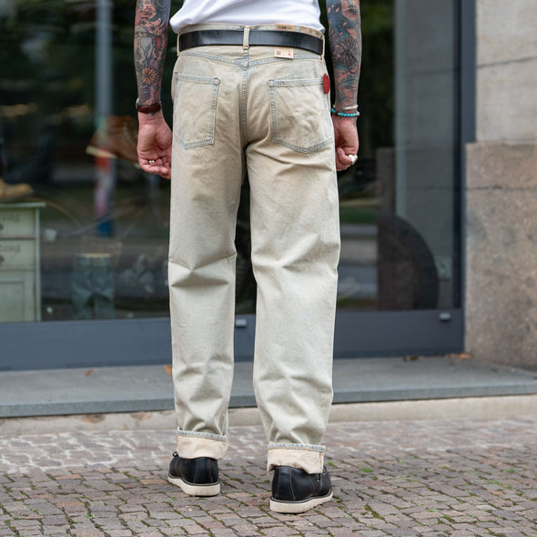Loose Fit Kurabo 13,5oz  Rainbow Selvage Blue Dusty Used