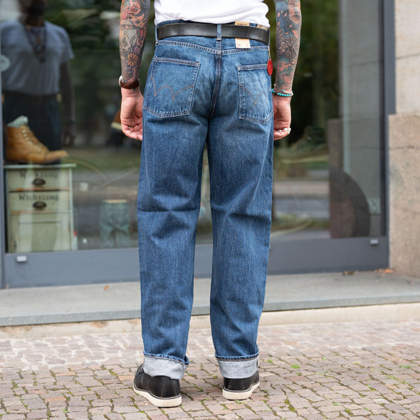 Loose Fit Kurabo 14oz  Red Selvage Blue Dark Used