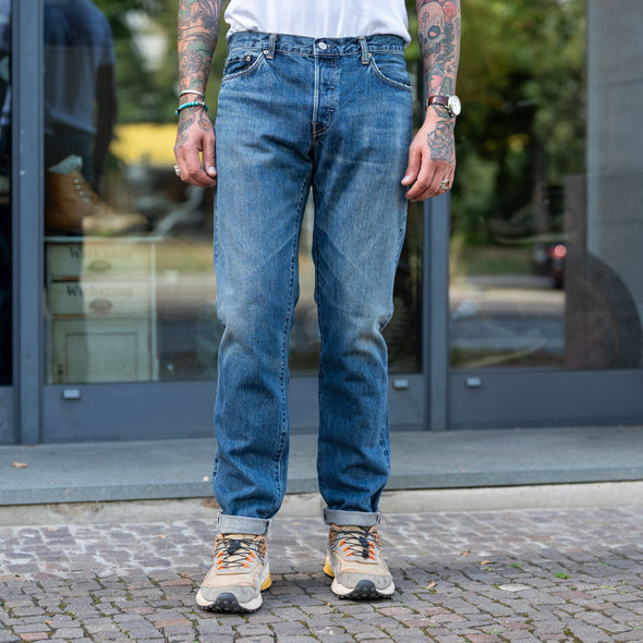Regular Tapered Kurabo Red Selvedge 14oz Blue Mid Dark Used