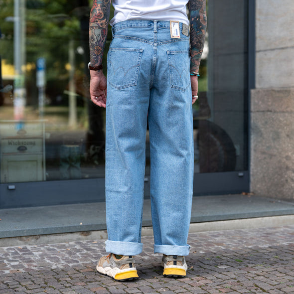Wide Pant Kurabo Red Selvedge 14oz Blue Light Used