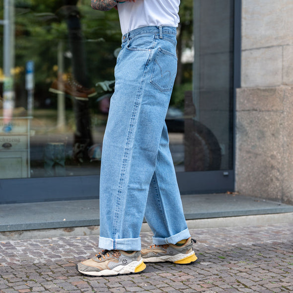 Wide Pant Kurabo Red Selvedge 14oz Blue Light Used