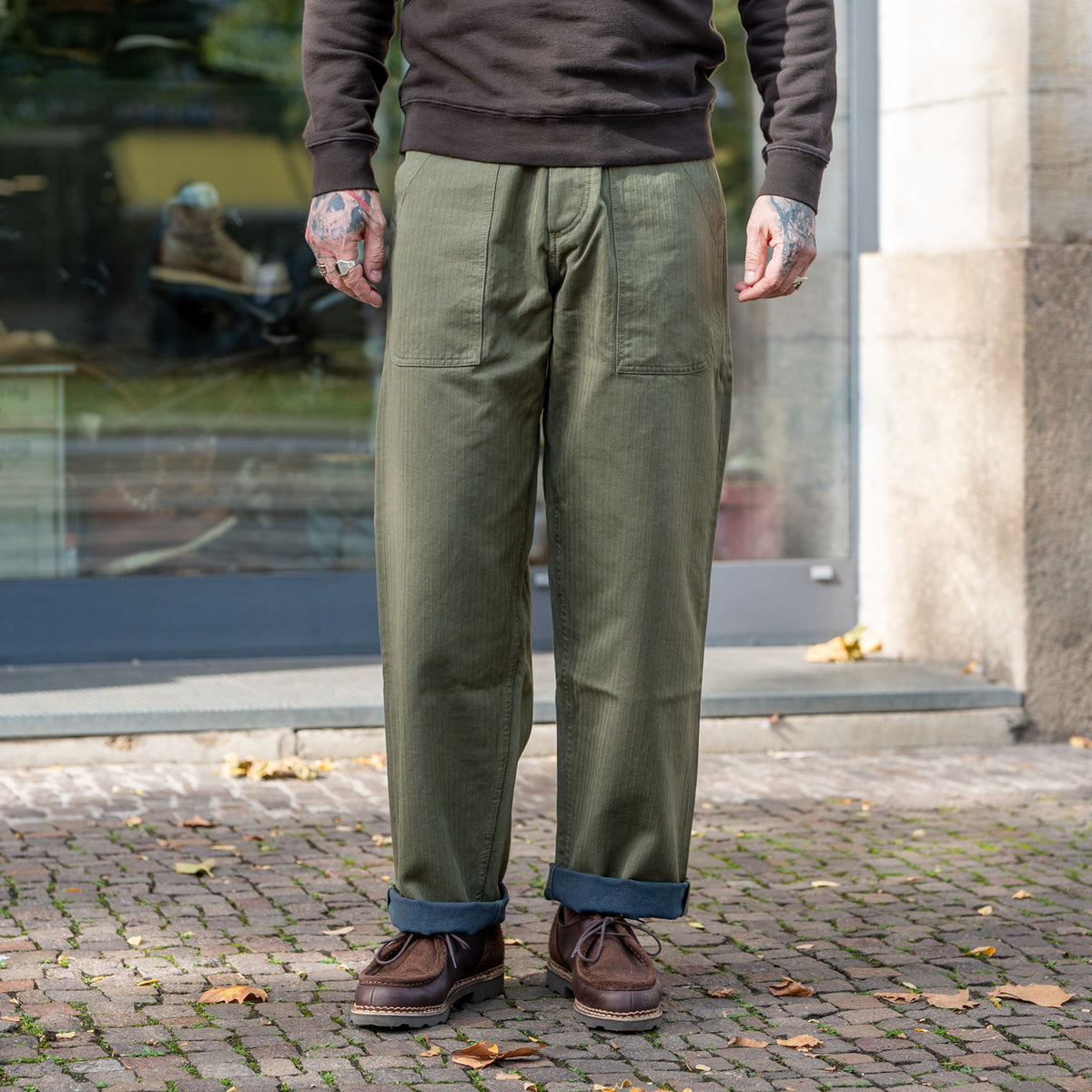 Le Cargo Herringbone Khaki
