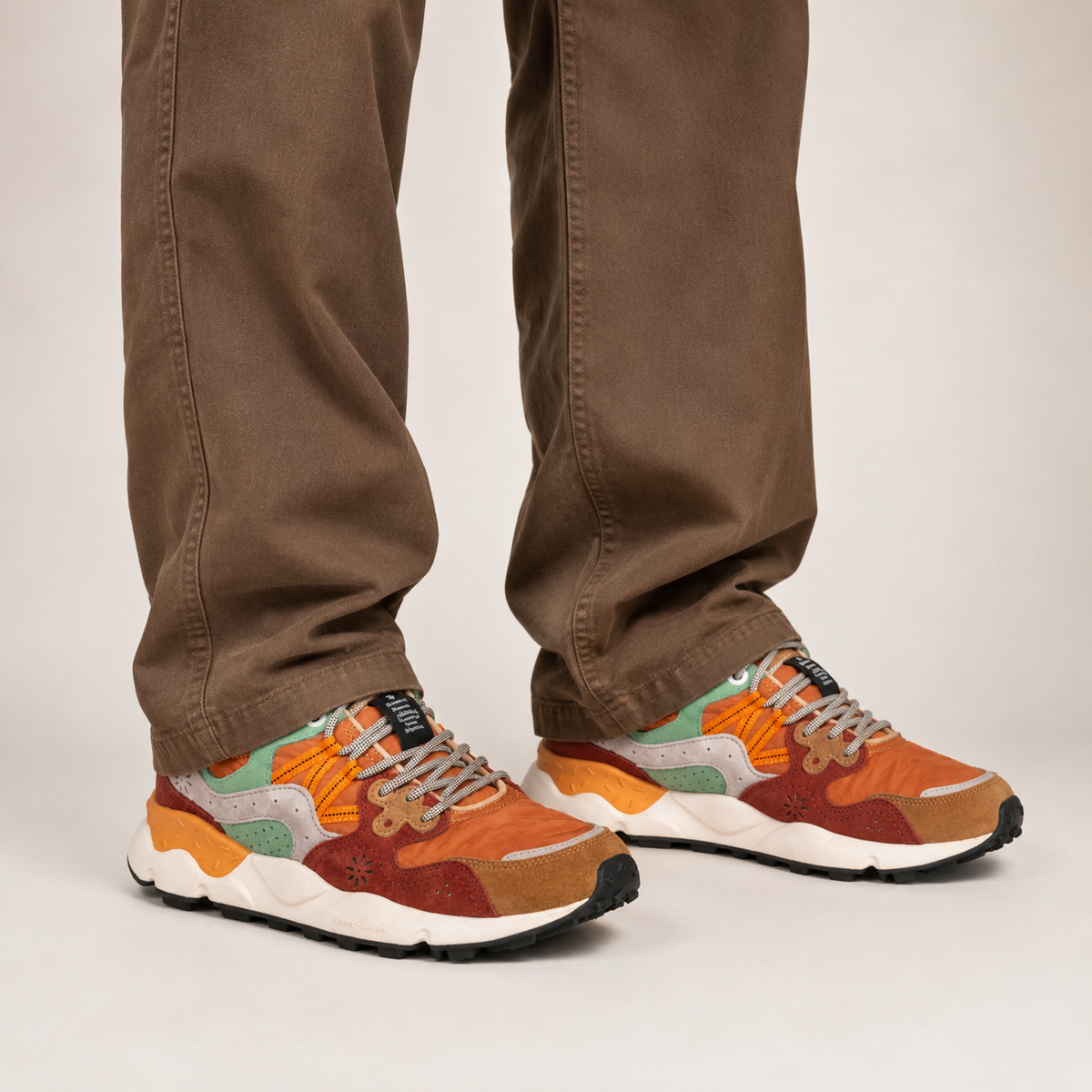 Yamano 3 Sneaker low Cognac/Cuoio/Light Green