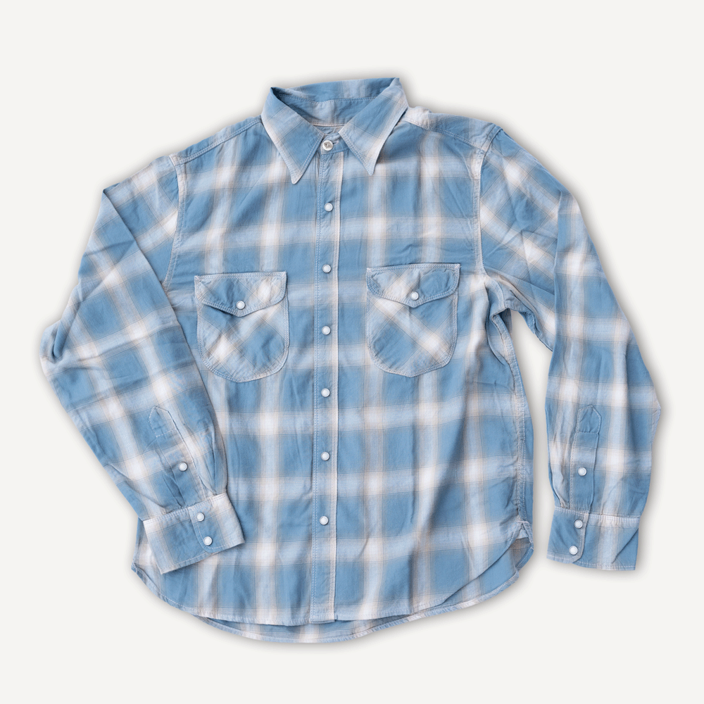 Bodie Shirt Plaid Clear Blue