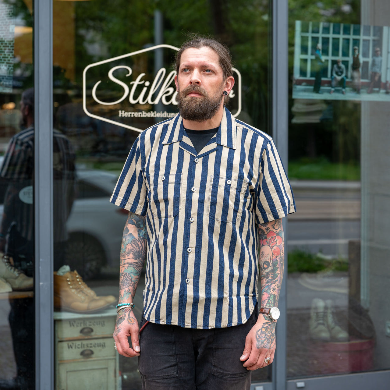 Dayton Short Sleeve Shirt Wide Stripe