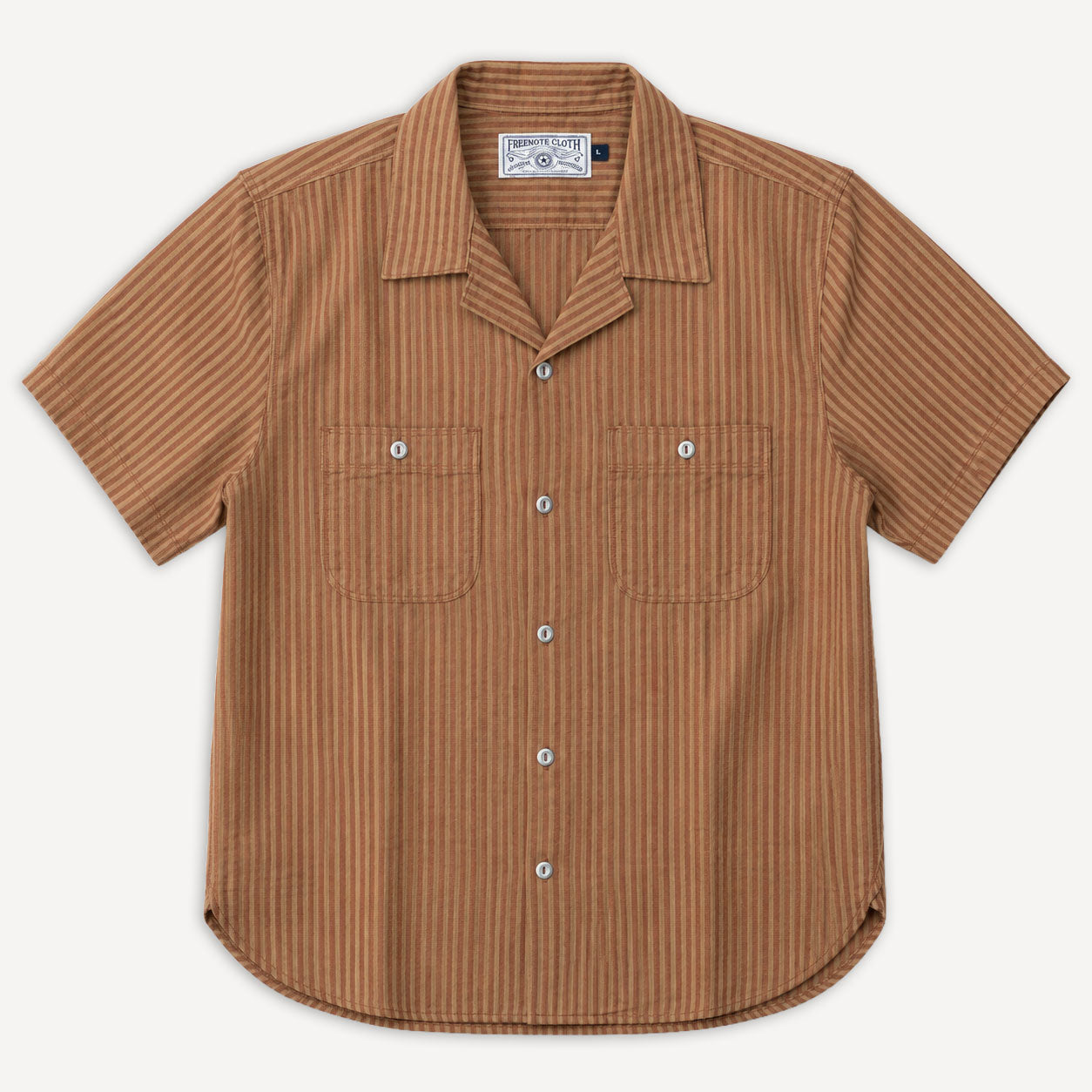 Dayton Short Sleeve Shirt Terracotta Stripe