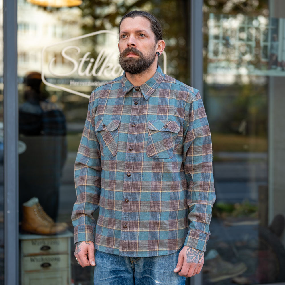 Jepson Shirt Dusty Blue Plaid