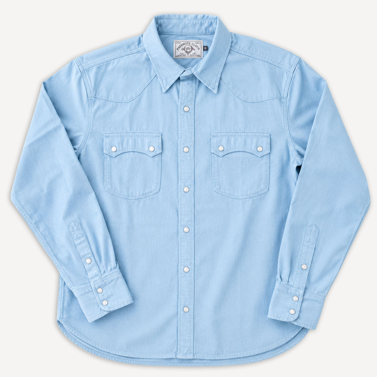 Modern Western Shirt Clear Blue